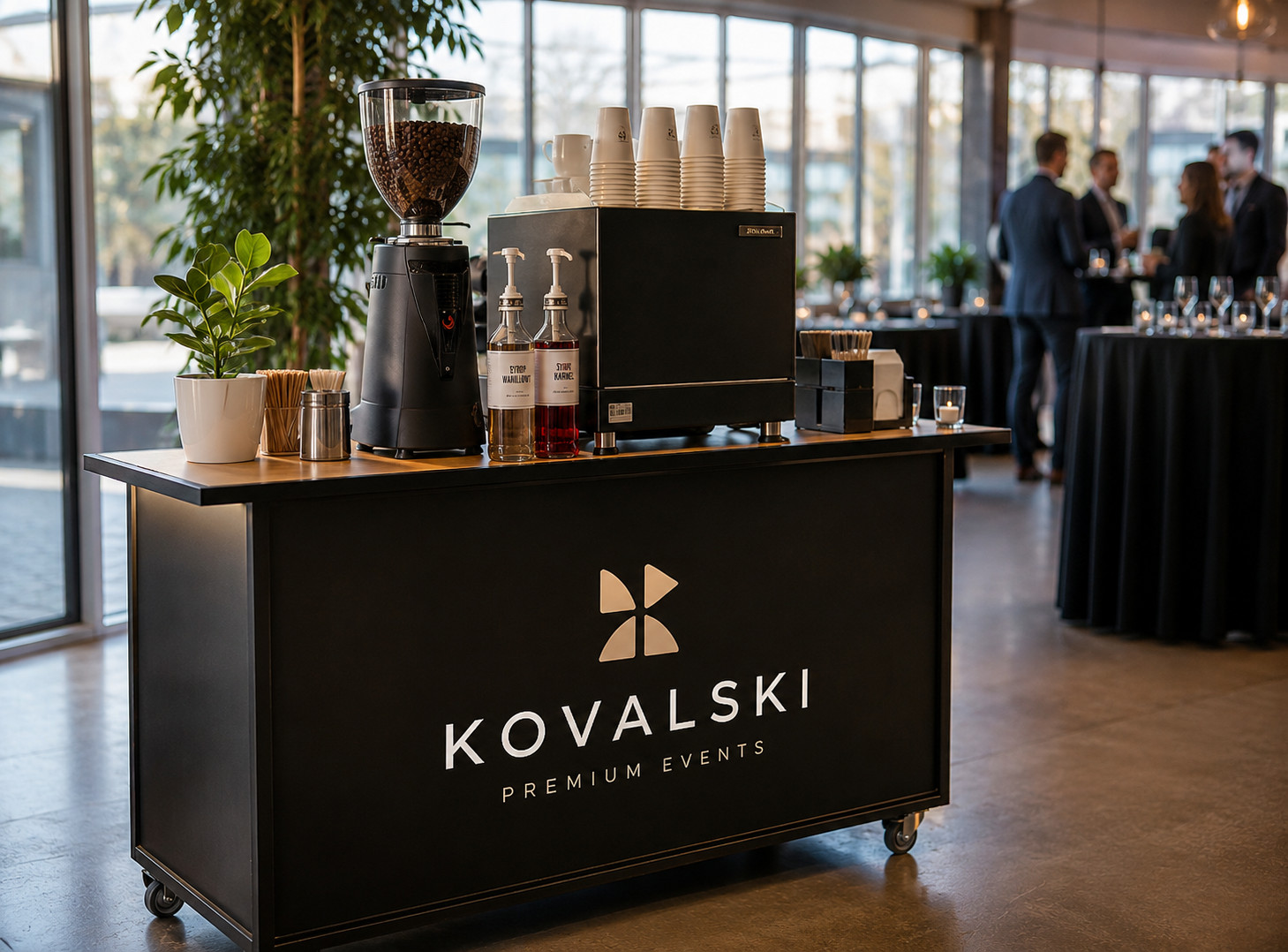 Mobilny bar kawowy z brandingiem klienta